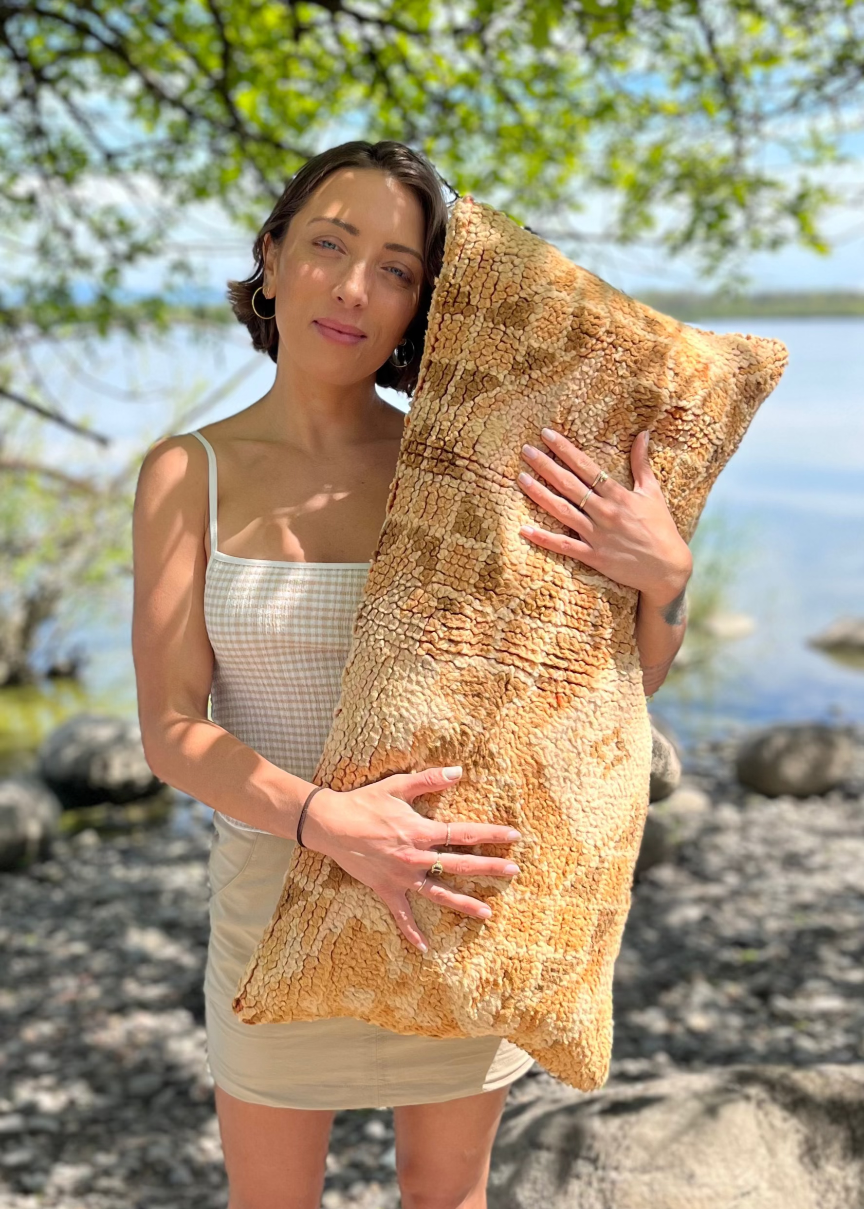 Amber Sun Lumbar Kilim Pillow