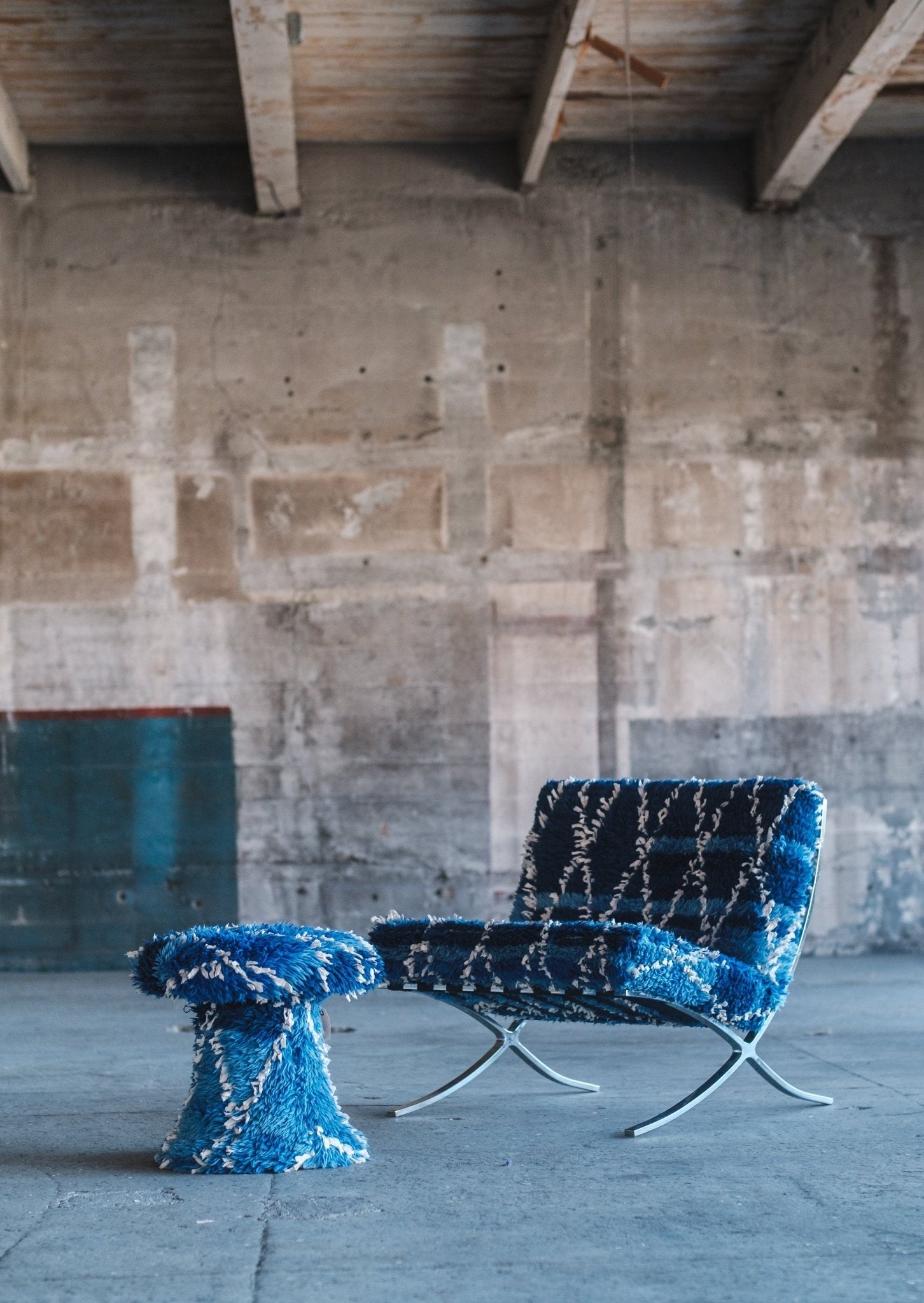 Blue Diamond Barcelona Chair - Modern Myth Decor