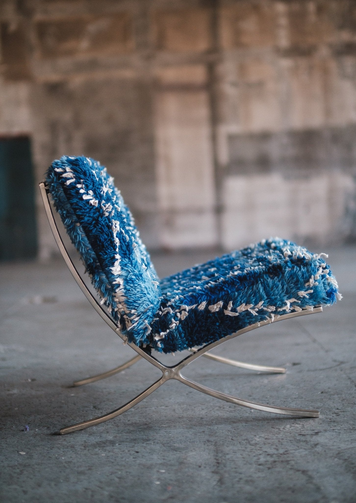 Blue Diamond Barcelona Chair - Modern Myth Decor