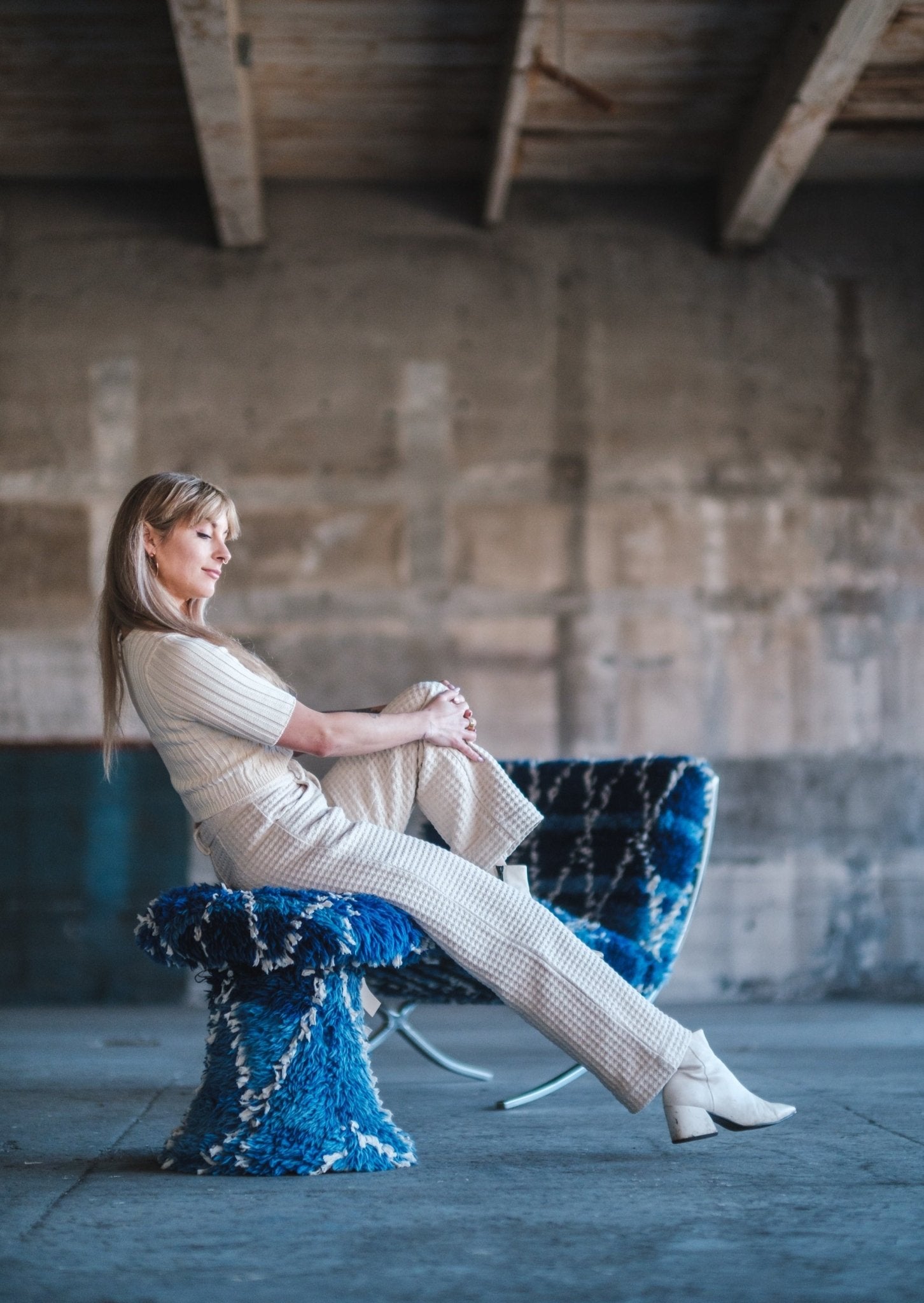 Blue Diamond Mycelia Stool - Modern Myth Decor