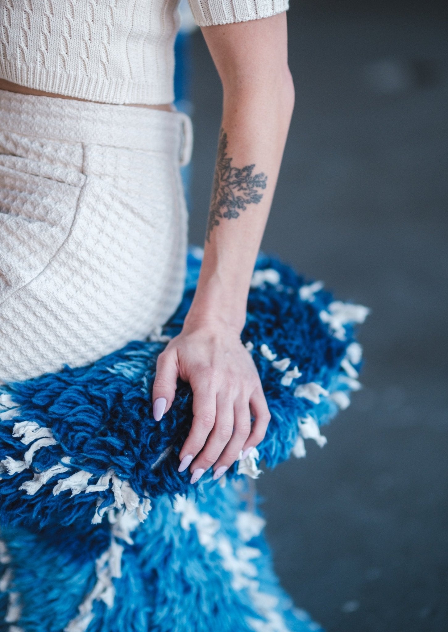 Blue Diamond Mycelia Stool - Modern Myth Decor