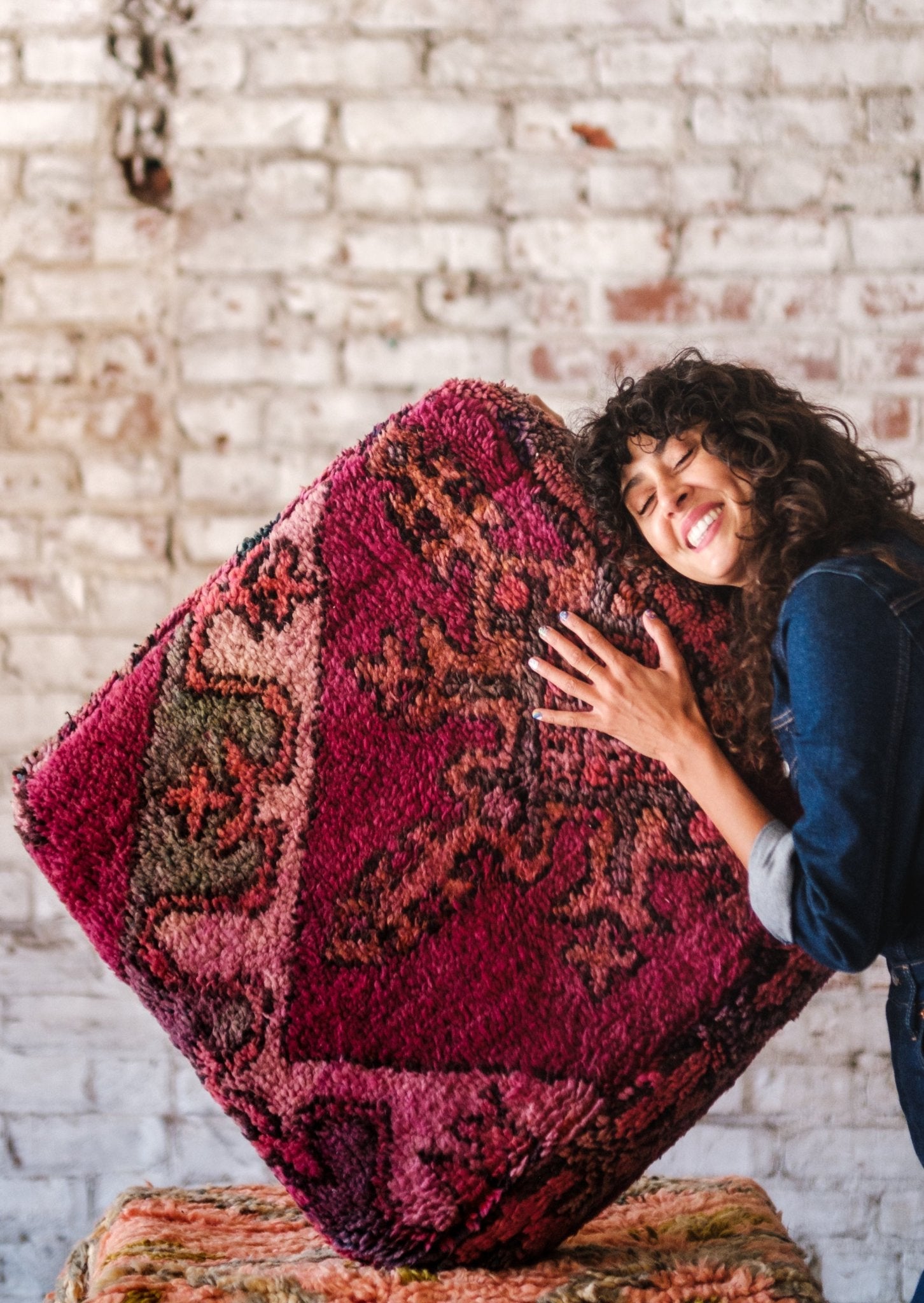 Maroon Floor Cushion - Modern Myth Decor