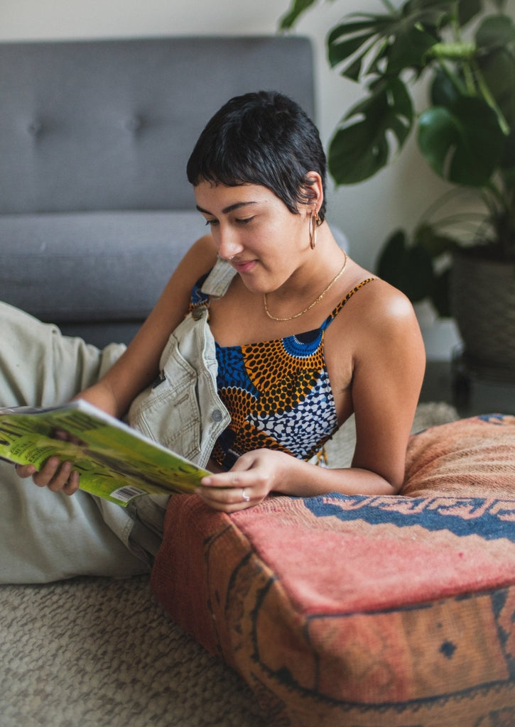 Rose Moroccan Floor Cushion - Modern Myth Decor
