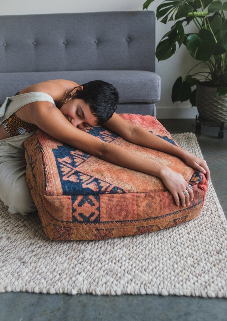 Rose Moroccan Floor Cushion - Modern Myth Decor